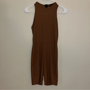 Pretty Little Thing Brown Bodysuit size 4